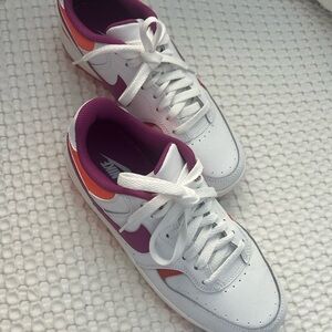 Nike Women's Gamma Force White, Purple, and Orange Sneakers